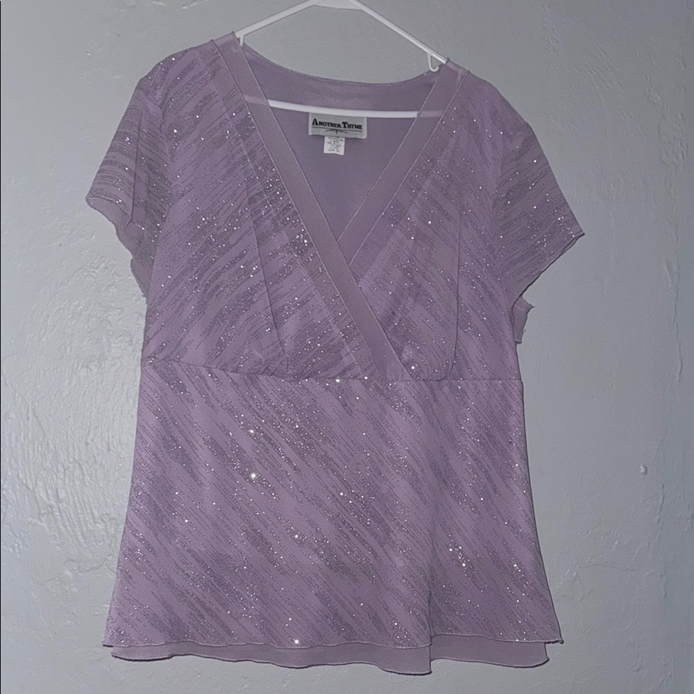 Another Love Purple Sequin Wrap Top 88